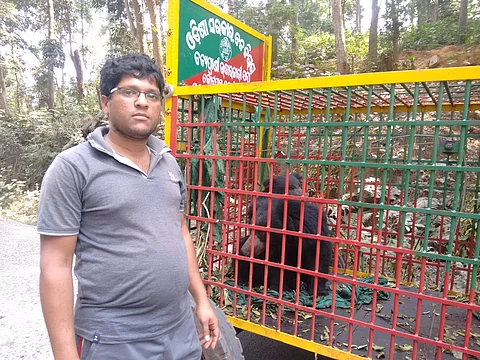Krishna with a rescued bear | (Pic: Krishna Keshaba Sadangi)