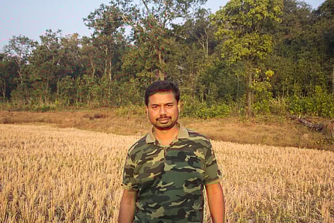 Naik during fieldwork in forests of Kalahandi | (Pic: Satyesh Naik)