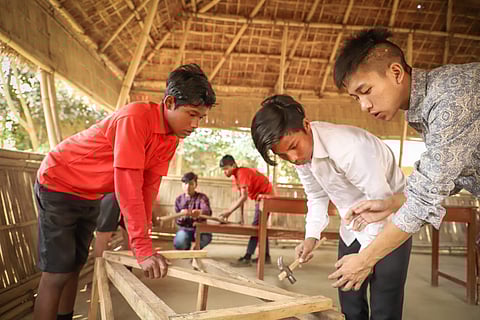 They have a recycling centre, an animal shelter and a landscaping business unit, which are maintained by students. Their solar panels are also managed by the students | (Pic: Akshar Foundation)