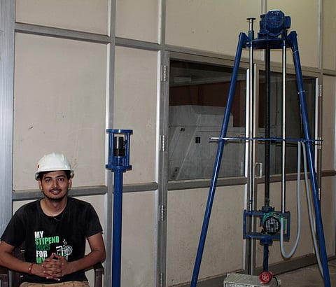 Divanshu with the robot