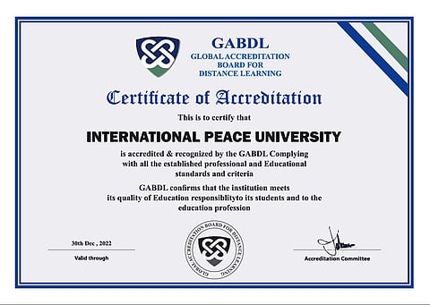 The university's apparently accredited by a fake board