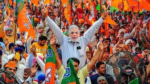 A cocktail of religious sentiments and nationalism finds more emphasis than economic and libertarian ideological aspects in the recent rise of conservative civil society (Pic: PTI)