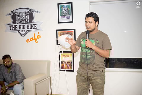 Open mics, just like for every comedian, is this 26-year-old's testing ground (Pic: Shivasish)