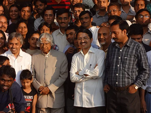 Former President A P J Abdul Kalam during one of his visits at the IISc (Pic: Indian Insitute of Science)