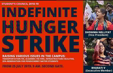 The students at PU have already begun their hunger strike since July 25