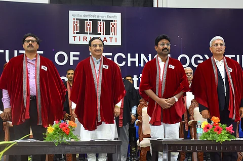 HRD Minister Ramesh Pokhriyal 'Nishank' at IIT Tirupati's campus inauguration programme