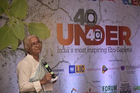 Medha Patkar speaks at the 40 Under 40 event