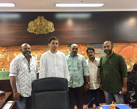 Jiju Jacob with the Kozhikode Collector