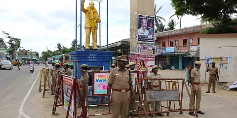 The Tamil Nadu government replaced the previous statue with a new bronze one