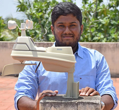 He is popularly known as Coimbatore Weatherman in Facebook and has been predicting weather since November 2017 (Pic: U Rakesh Kumar)