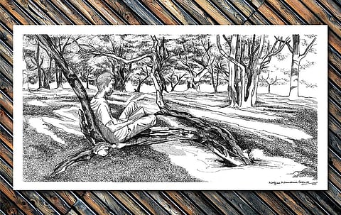Cubbon Park in Bengaluru drawn by Nafisa (Pic: Nafisa Nandini Crishna)