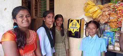 Children go to the villagers and tell them about the radio show they have been running