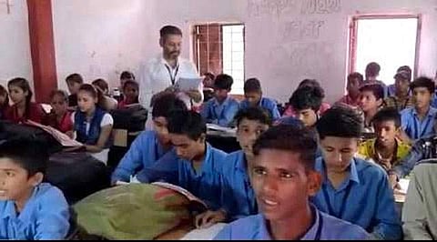Vasudev Panchal with his students