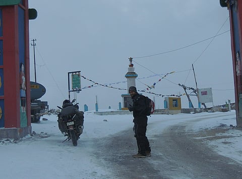 Balaji Suresh during his visit to Tawang inArunachal Pradesh