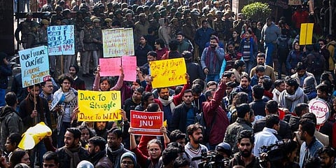 The police are still interrogating the violence that broke out at JNU