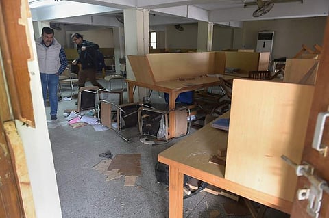 Jamia library after rampage| Pic: PTI