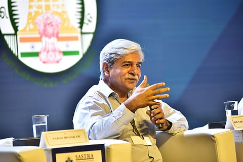 Dr Vijay Nagaswami speaking at the ThinkEdu Conclave| Pic: Jawahar P