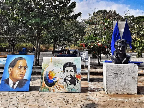 Night before Rohith Vemula's anniversary, UoH whitewashes 'illegally drawn' Ambedkar quotes