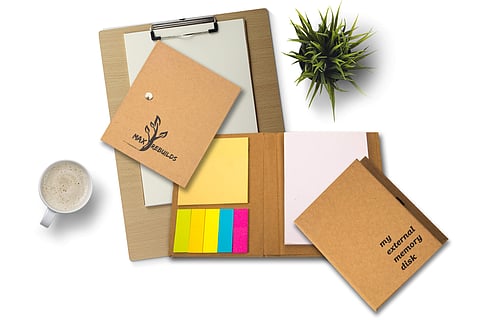 Scratchpad with sticky notes and flags notebook by Max Rebuilds