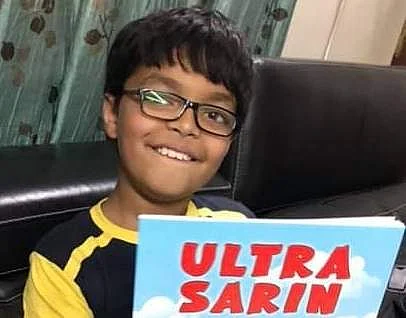 Ultra Sarin: The Adventures of Ultra Sarin is Sarin's first book (Pic: Sarin Patel)