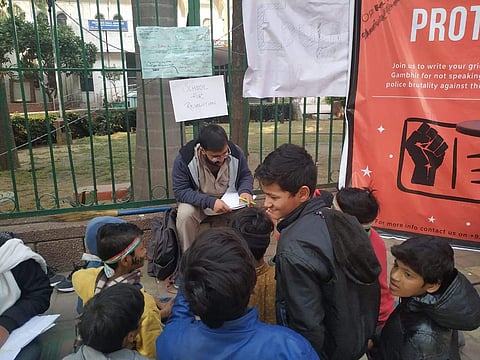 Nabeel teaches students in front of the varsity (Pic: JCC)