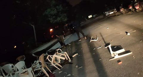 Aftermath of the vandalism at JNU (Pic: Sourced)