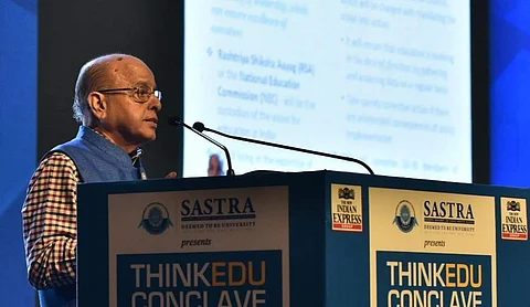 Dr Kasturirangan at the ThinkEdu 2020 (Pic: Express)
