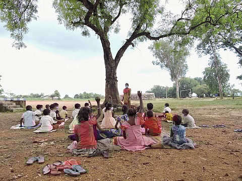Pavitra in one of her classes (Pic: Plan India)