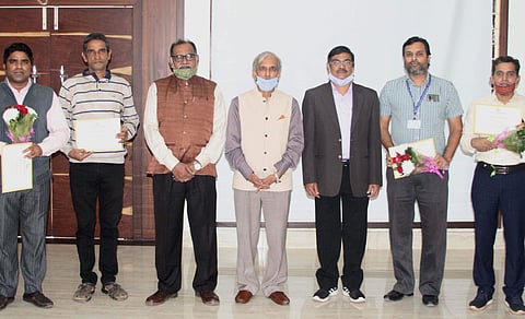 During the felicitation | (Pic: SOA)