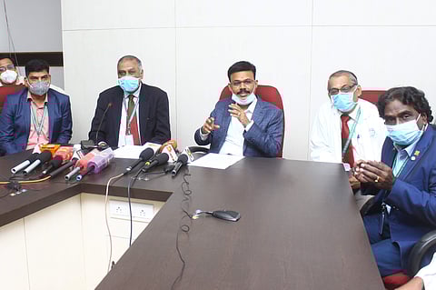The doctors at the press meet (Pic: SRM)