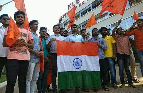 Protests have been rocking Hubballi against the students | Express