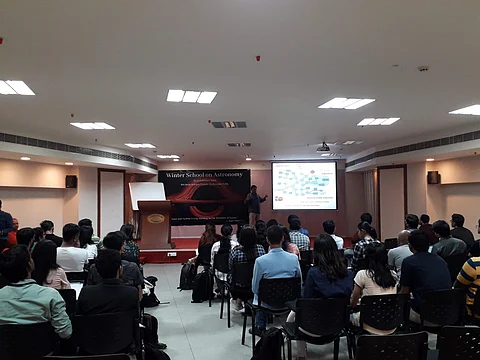Scenes from the ongoing sessions  | (Pic: Winter School of Astronomy)