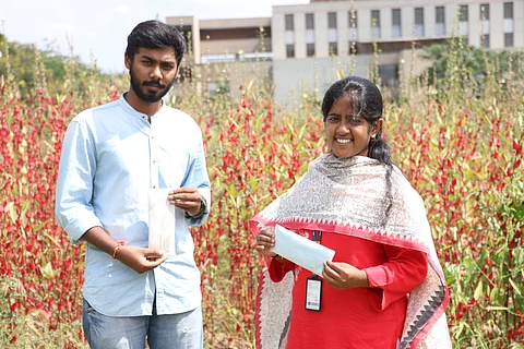 Niveda R and Gowtham S are the founders of Bliss Pads