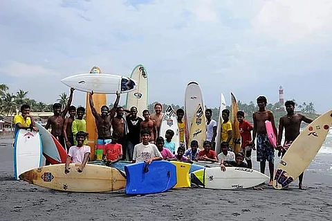 No school, no surfing: This Kovalam School offers free classes, surf lessons to kids from the fishing village