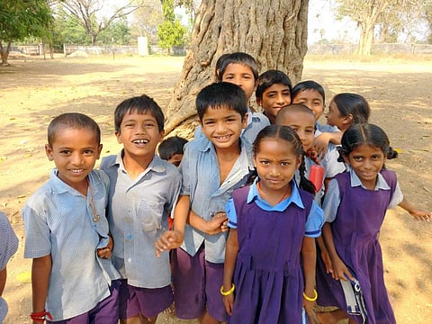 Kids from Mandal Parishad Upper Primary School, Burgumalla | (Pic: 100 Smiles Charity Foundation)