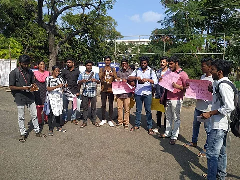 APSC students at an earlier protest