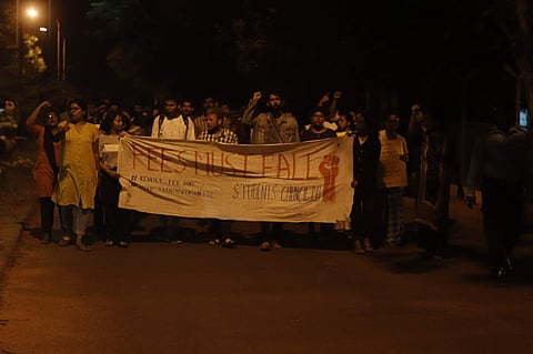 Students on protest