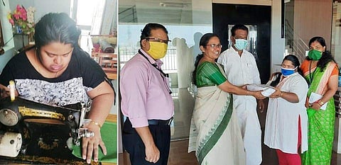 Raji and her mother with Shailaja Teacher