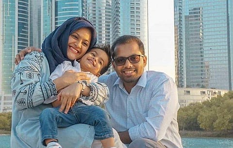 Ameera with Zayden and her husband