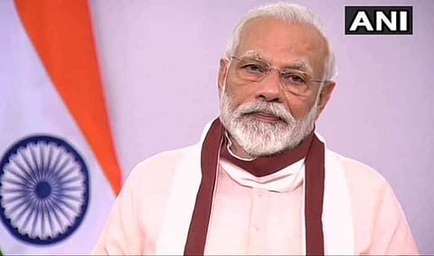 PM Modi during the address|Pic: ANI