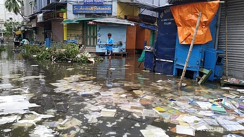 Scenes from College Street after Amphan didn't even spare books from its ferocity (Pic: Kanrar Suman | Facebook)