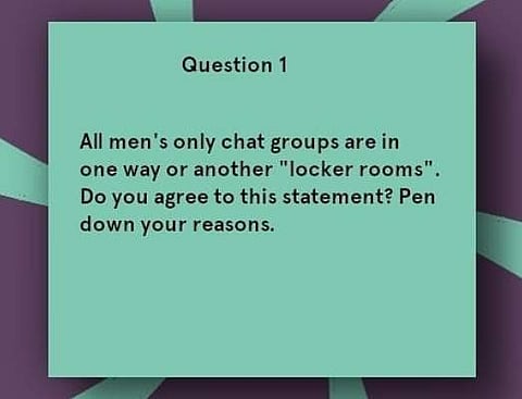 SFI's women's wing has set up a platform for those who have experienced 'locker room talk' in CET