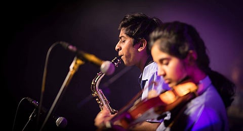 Students practicing music at Taaqademy (Pics: Taaqademy music school