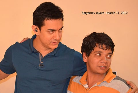 Sai Prasad with actor Aamir Khan | (Pic: Sai Prasad Vishwanathan)