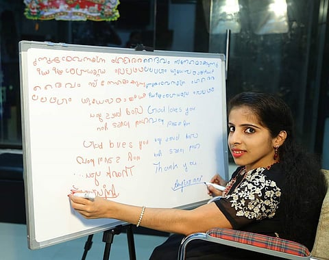Anju holds a world record for balancing two glass jars which weigh about two kilograms