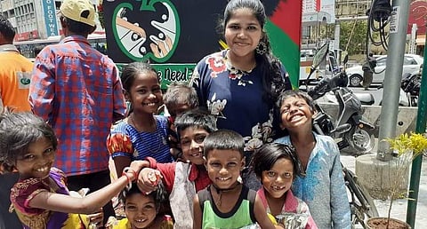 With kids | (Pic: Sherly Devarapalli)