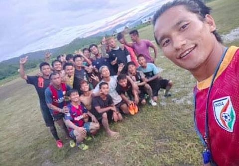Doungel, who is fondly known as Len in the dressing room, went on to stay in that village for two-and-a-half weeks, in order to impart his footballing knowledge to the local kids (Pic: IANS)