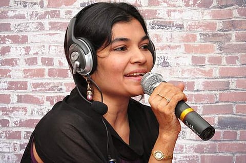 Narrating for a street play | (Pic: Abhilasha Nagori)