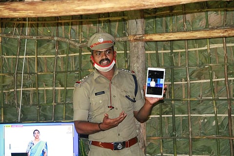 Sudheesh conducting the classes