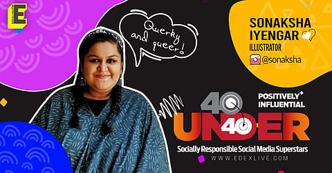 Sonaksha Iyengar's illustrations have gone viral and they are liked by people across all the age groups (Graphic: Naveen Kumar Manoharan)